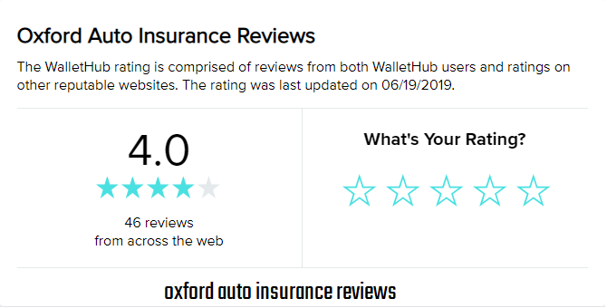 oxford auto insurance reviews