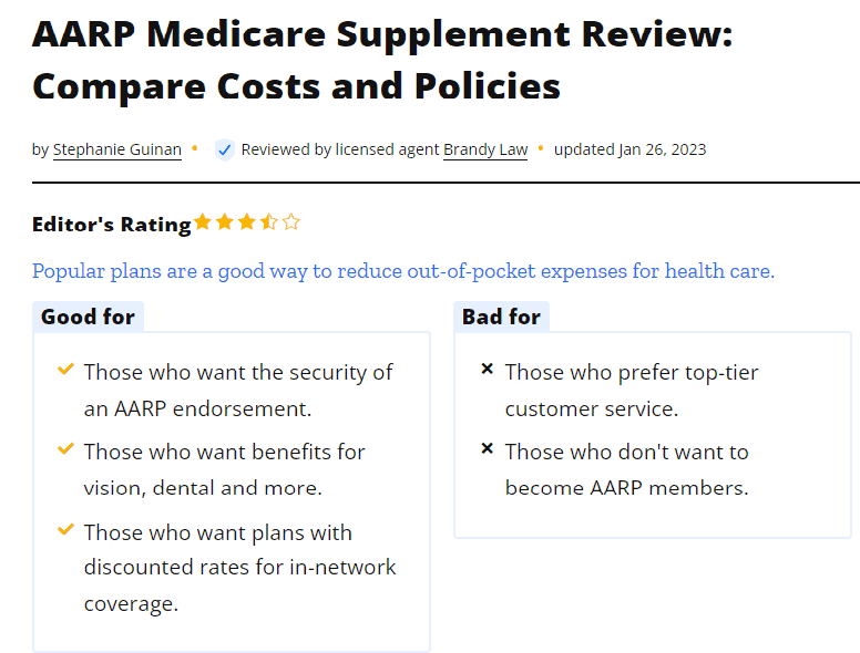 aarp supplemental health insurance